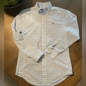 Vineyard Vines Men’s Classic Fit Whale Shirt, XS, Long Sleeves, Blue/White, EUC